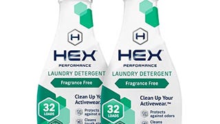 HEX Performance Laundry Detergent, Fragrance Free, 64 Loads...