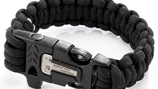Ohuhu 9" Survival Paracord Bracelet with Flint Fire Starter...