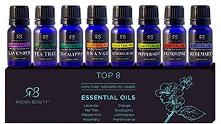 Radha Beauty Top 8 Essential Oils Gift Set Pure & Therapeutic...