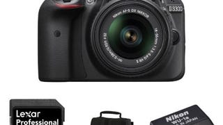 Nikon D3300 Wi-Fi Bundle with 18-55mm VR II Zoom Lens (Black)...