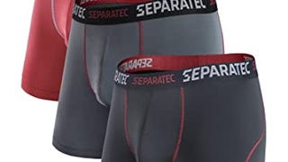 Separatec Men's Sport Boxer Briefs With Dual Pouch Design...