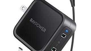 USB C Charger RAVPower 65W PD Charger 2-Port Foldable iPhone...