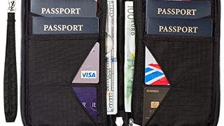 Travel Wallet & Family Passport Holder w/RFID Blocking-...