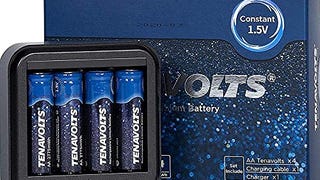TENAVOLTS 1.5V AA Lithium Rechargeable Battery, 1.8h Fast...