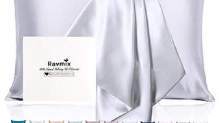 Ravmix Silk Pillowcase for Hair and Skin with Hidden Zipper,...