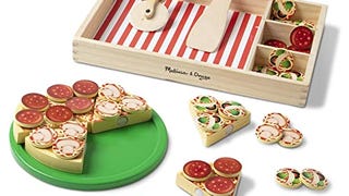 Melissa & Doug Wooden Pizza Play Food Set With 36 Toppings...