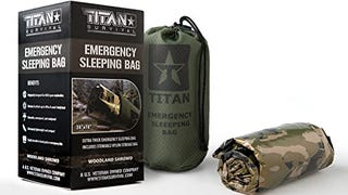 TITAN Survival Emergency Sleeping Bag/Thermal Bivy | Woodland...