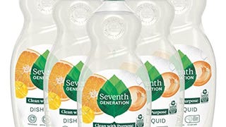 Seventh Generation Dish Liquid Soap, Clementine Zest...