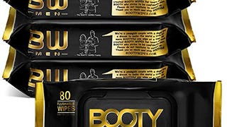 BOOTY WIPES for Men - 320 Flushable Wet Wipes for Adults,...