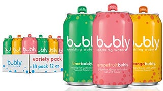 bubly Sparkling Water, Tropical Thrill Variety Pack, 12...