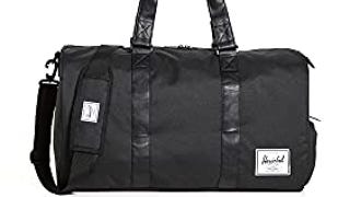 Herschel Novel Duffel Bag, Black/Black Synthetic Leather,...