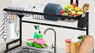 Over The Sink Dish Drying Rack, TOOCA Large Dish Drying...