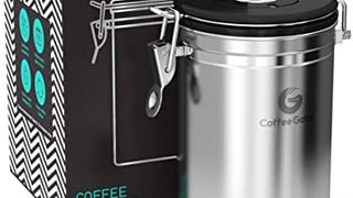 Coffee Gator Coffee Canister - Stainless Steel, Airtight...