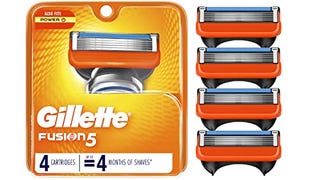 Gillette Fusion5 Mens Razor Blade Refills, 4 Count, Lubrastrip...