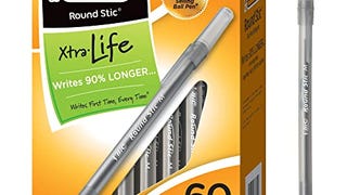 BIC Round Stic Xtra Life Ballpoint Pen, Medium Point (1....