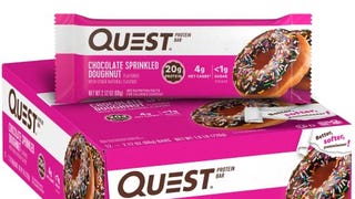 Quest Nutrition Chocolate Sprinkled Doughnut Protein Bars,...