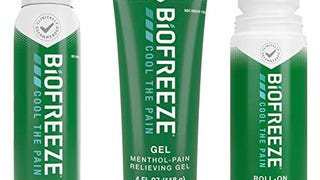 Biofreeze Pain Relief Roll-On 3 FL OZ, Gel 4 FL OZ, And...