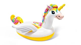 Intex Unicorn Inflatable Ride-On Pool Float, 79" X 55" X...