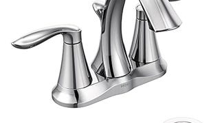 Moen Eva Chrome Two-Handle Centerset Bathroom Sink Faucet...