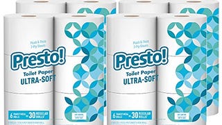 Amazon Brand - Presto! Mega Roll Toilet Paper, Ultra-Soft,...