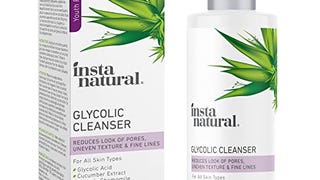 InstaNatural Glycolic Acid Face Cleanser, Anti Aging Face...