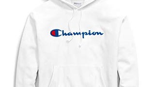 Champion Men's Reverse Weave Pullover Script Logo, White-...
