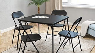 Flash Furniture 5 Piece Black Folding Card Table and Chair...