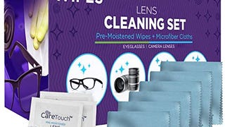 Care Touch Lens Cleaning Wipes with Microfiber Cloths - 200...