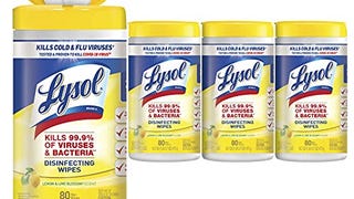 Lysol Disinfectant Wipes, Multi-Surface Antibacterial Cleaning...