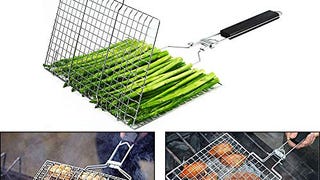 VINIKING Portable Stainless Steel Grill Baskets with Removable...