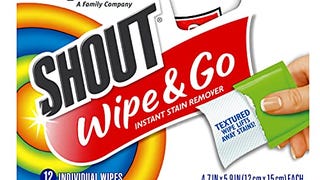 Shout Wipe and Go Instant Stain Remover, for On-the-Go...