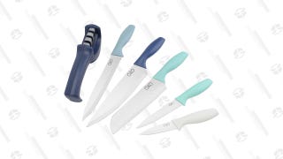 Cook with Color 11-Piece Knife Set with Sharpener