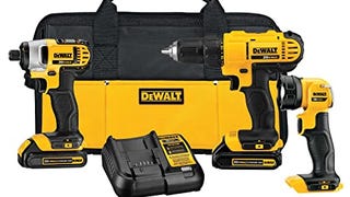 DEWALT 20V MAX* Cordless Drill Combo Kit, 3-Tool (DCK340C2)...