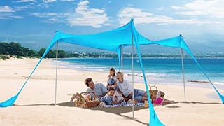 KMM Beach Tent Sun Shade with UPF50+ UV Protection,10X10ft...