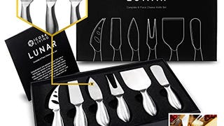 ICOSA Living LUNAR 6-Piece Cheese Knife Set (Gift Ready)...
