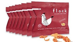 Flock Keto Chicken Skin Chips | BBQ Flavor | Low Carb, High...