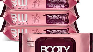 BOOTY WIPES for Women - 320 Flushable Wipes for Adults,...