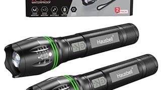 HAUSBELL Extended Upgraded A100 Pro Flashlights 2 Pack,...