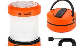 ThorFire LED Camping Lantern Lights Hand Crank USB Rechargeable...