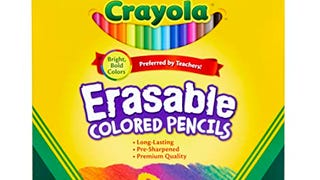 Crayola Erasable Colored Pencils (50ct), Bulk Colored Pencil...