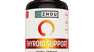 Zhou Thyroid Support Complex with Iodine Supplement, Increase...