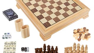 Hey! Play! Deluxe 7-in-1 Game Set - Chess - Backgammon...