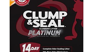 ARM & HAMMER Clump & Seal Platinum Clumping Cat Litter,...