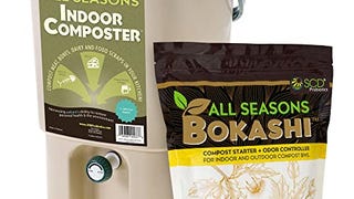 All Seasons Indoor Composter Starter Kit – 5 Gallon Tan...
