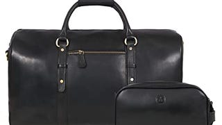 Leather Travel Duffle Bag | Gym Sports Bag Airplane Luggage...