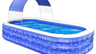 Inflatable Swimming Pool for Kids and Adults, 120" X 72"...
