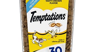 TEMPTATIONS Classic Crunchy and Soft Cat Treats Tasty Chicken...