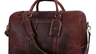 Leather Travel Duffel Bag | Gym Sports Bag Airplane Luggage...