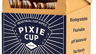 Pixie Menstrual Cup Wipes - Flushable, Biodegradable, & Ph...
