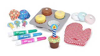 Melissa & Doug Bake and Decorate Wooden Cupcake Play Food...